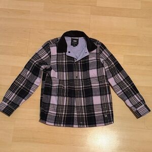Vans Black & Lavender Plaid Button-Up Jacket / Anderson Paak Collab